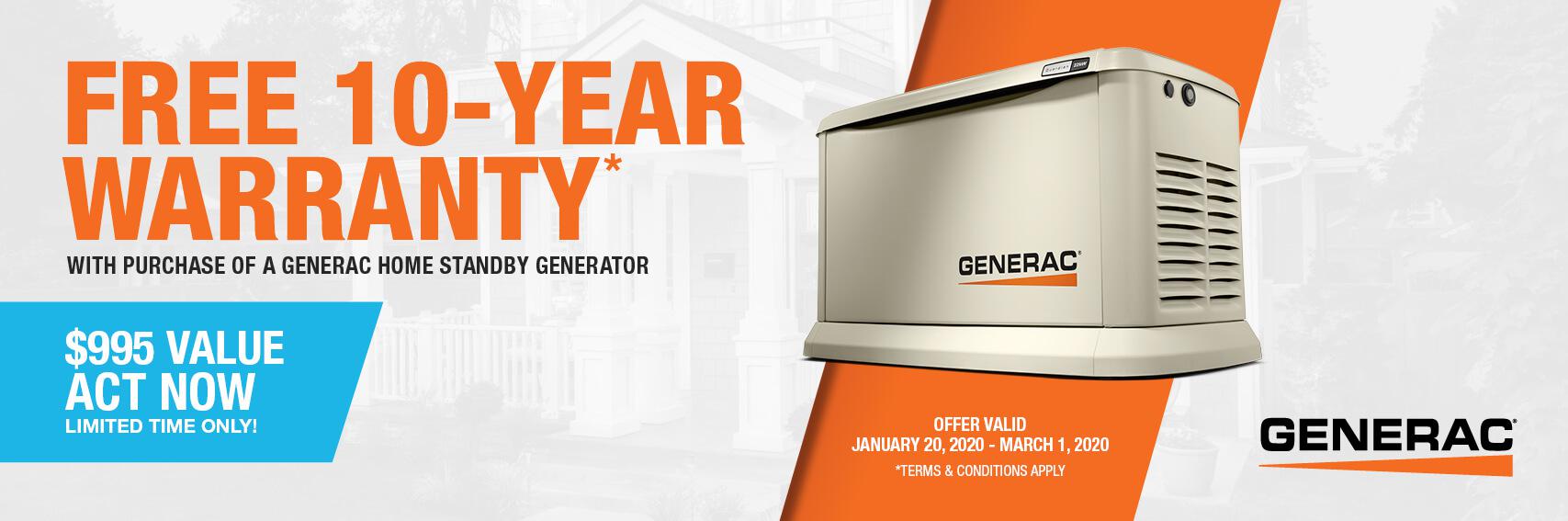 Homestandby Generator Deal | Warranty Offer | Generac Dealer | Campbell, CA